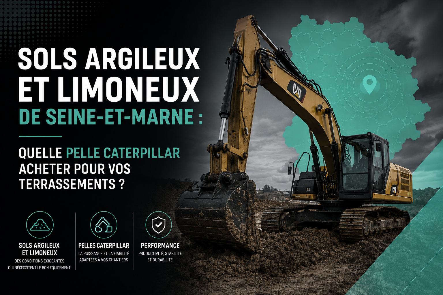 You are currently viewing Sols argileux et limoneux de Seine-et-Marne : quelle pelle Caterpillar acheter pour vos terrassements ?