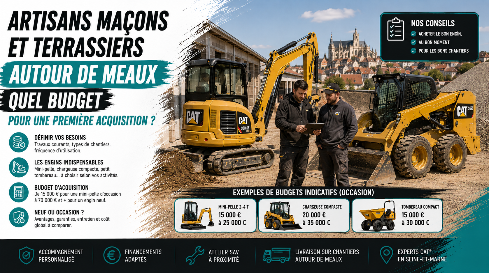 Lire la suite à propos de l’article Artisans maçons et terrassiers autour de Meaux : quel budget prévoir pour une première acquisition d’engin ?