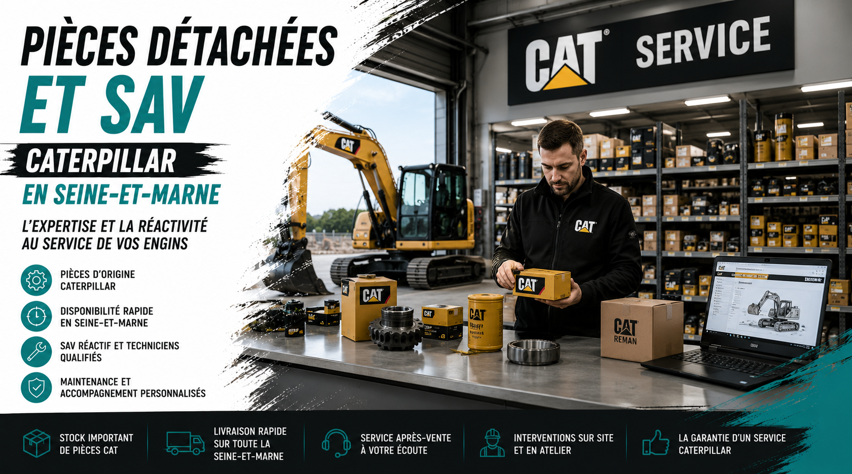 You are currently viewing Pièces détachées et SAV Caterpillar en Seine-et-Marne : ce que change un revendeur de proximité